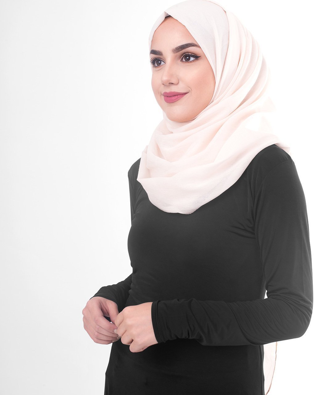 Cotton Voile Hijab in Pale Dogwood Color Regular Pale Dogwood