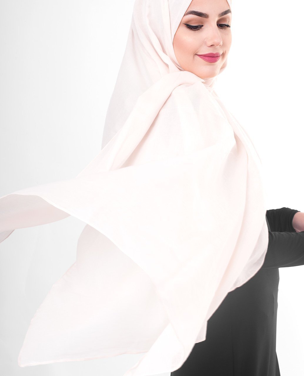 Cotton Voile Hijab in Pale Dogwood Color Regular Pale Dogwood