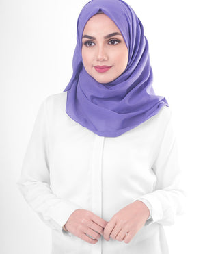 Cotton Voile Hijab in Purple Opulence Color Regular Purple Opulence