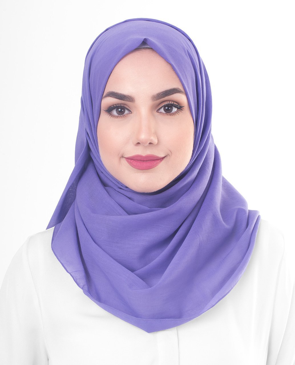 Cotton Voile Hijab in Purple Opulence Color Regular Purple Opulence