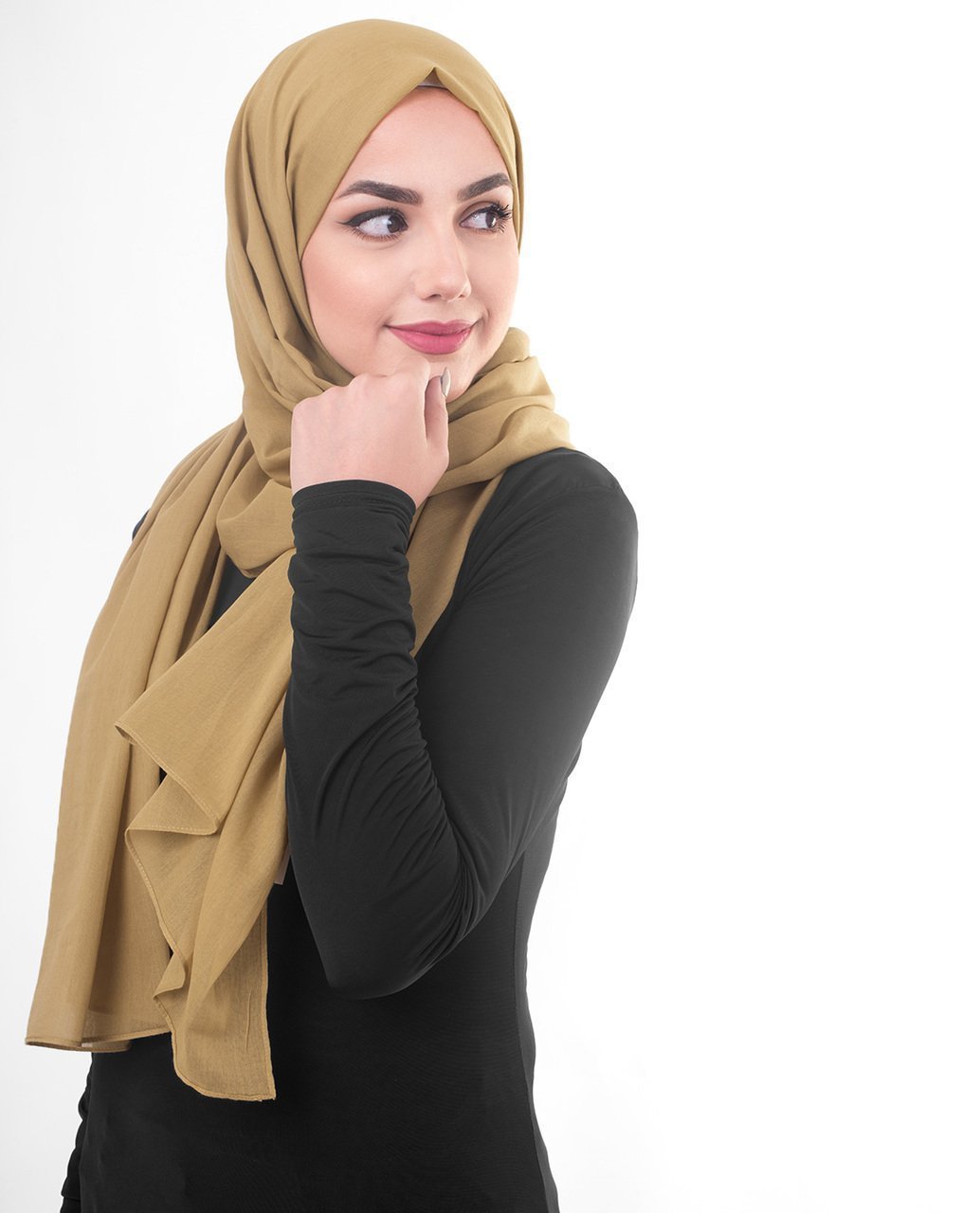 Cotton Voile Hijab in Rattan Color Regular Rattan