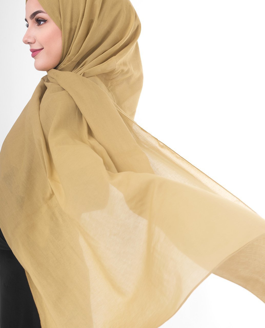 Cotton Voile Hijab in Rattan Color Regular Rattan