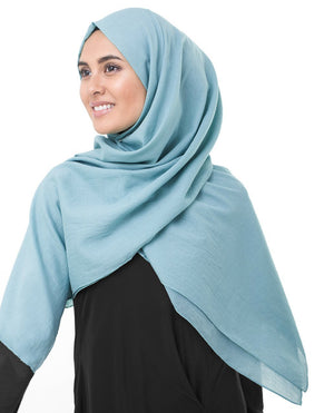 Cotton Voile Hijab in Sky Blue Regular Sky Blue