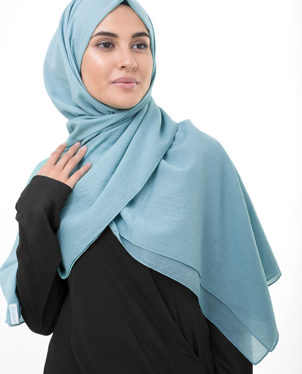 Cotton Voile Hijab in Sky Blue Regular Sky Blue