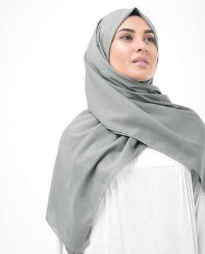 Cotton Voile Hijab in Steeple Grey Regular Steeple Grey