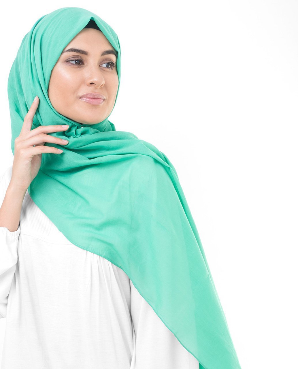 Cotton Voile Hijab in Vivid Green Color Regular Vivid Green