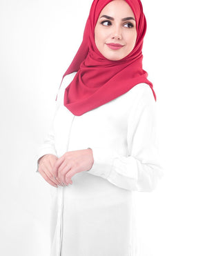 Crimson Poly Georgette Hijab Regular Crimson Red