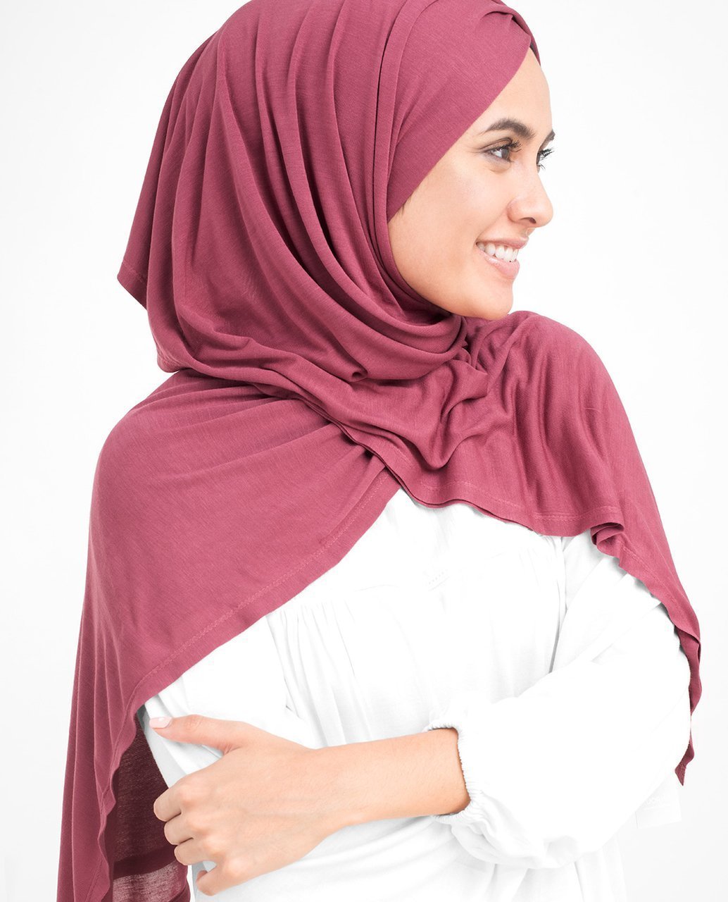 Crimson Red Viscose Jersey Hijab Medium Crimson Red