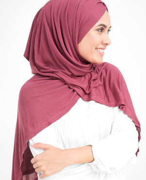 Crimson Red Viscose Jersey Hijab Medium Crimson Red