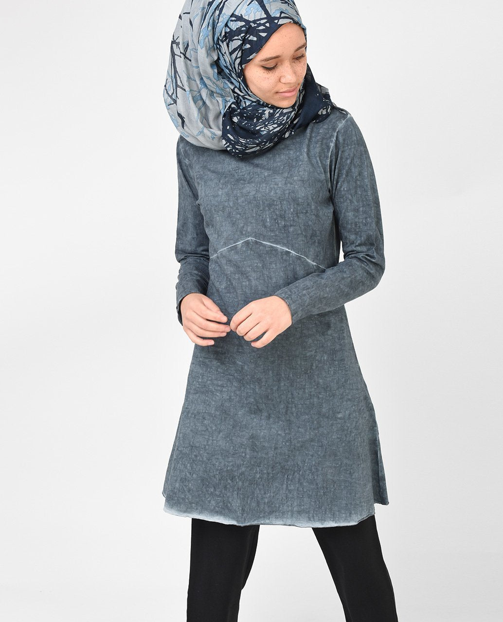 Dark Slate Long Top Slim