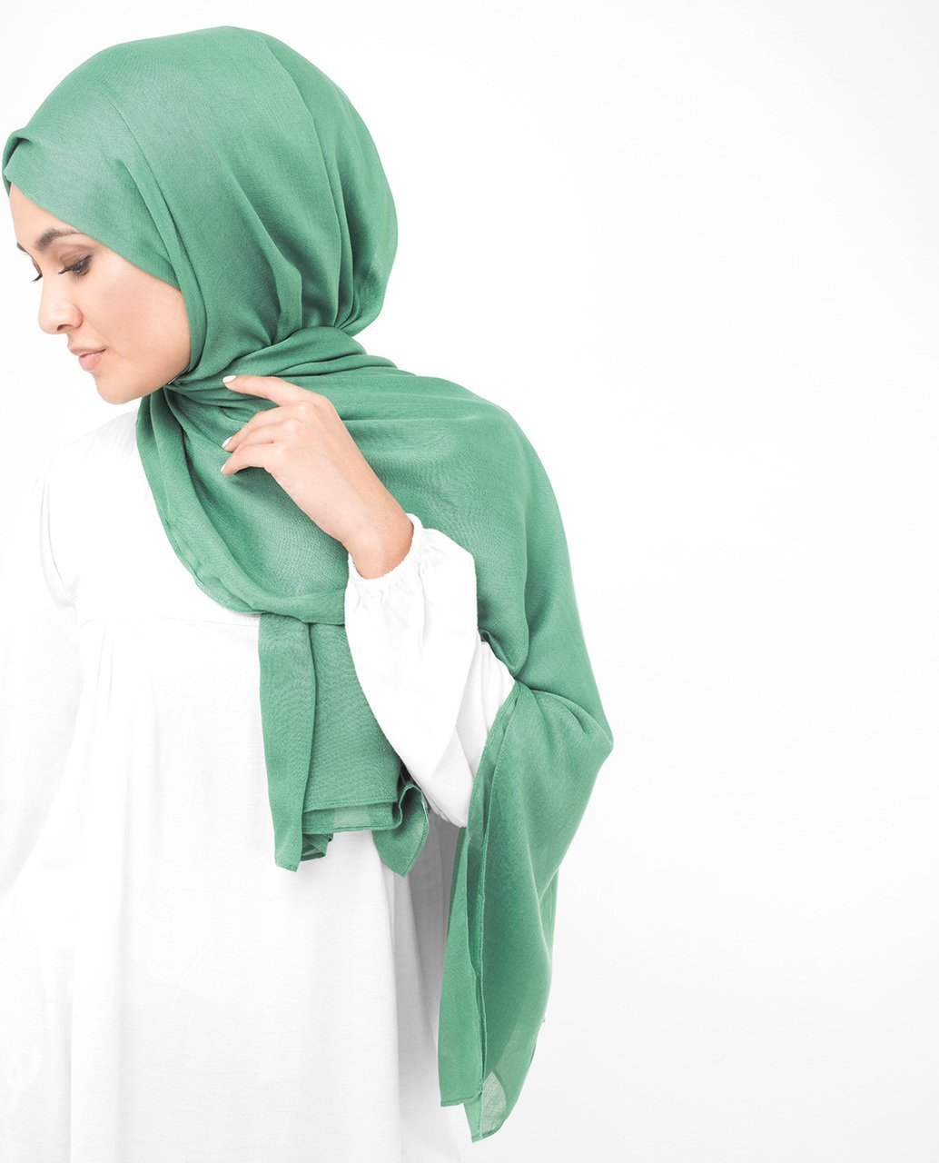 Deep Grass Green Viscose Hijab Regular Deep Grass Green