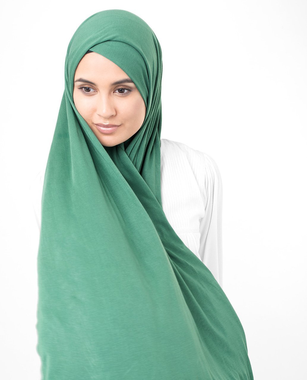 Deep Grass Green Viscose Jersey Hijab Regular Deep Grass Green