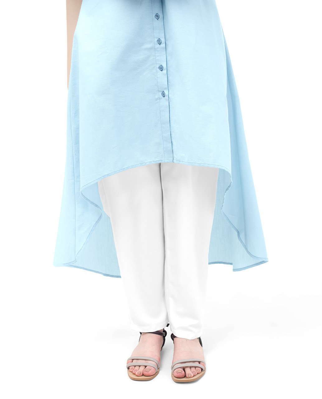 Dip Hem Shirt Dress Small Petite (- 5'2") Blue