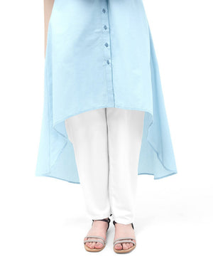 Dip Hem Shirt Dress Small Petite (- 5'2") Blue