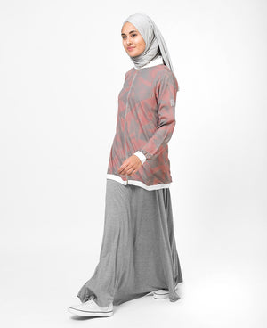 Dusky Pink Polyester Top Slim Dusky Pink