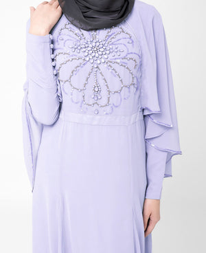 Eventide Blue Embellished gown Extra Slim 56 (Small 56)