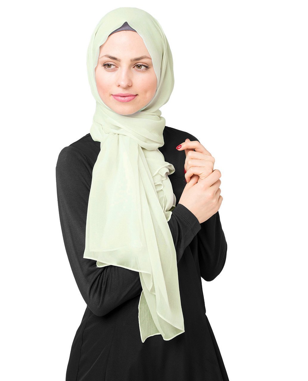 Fairest Jade Poly Chiffon Hijab M Fairest Jade