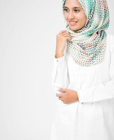 Flamingo White Hijab Regular Flamingo White