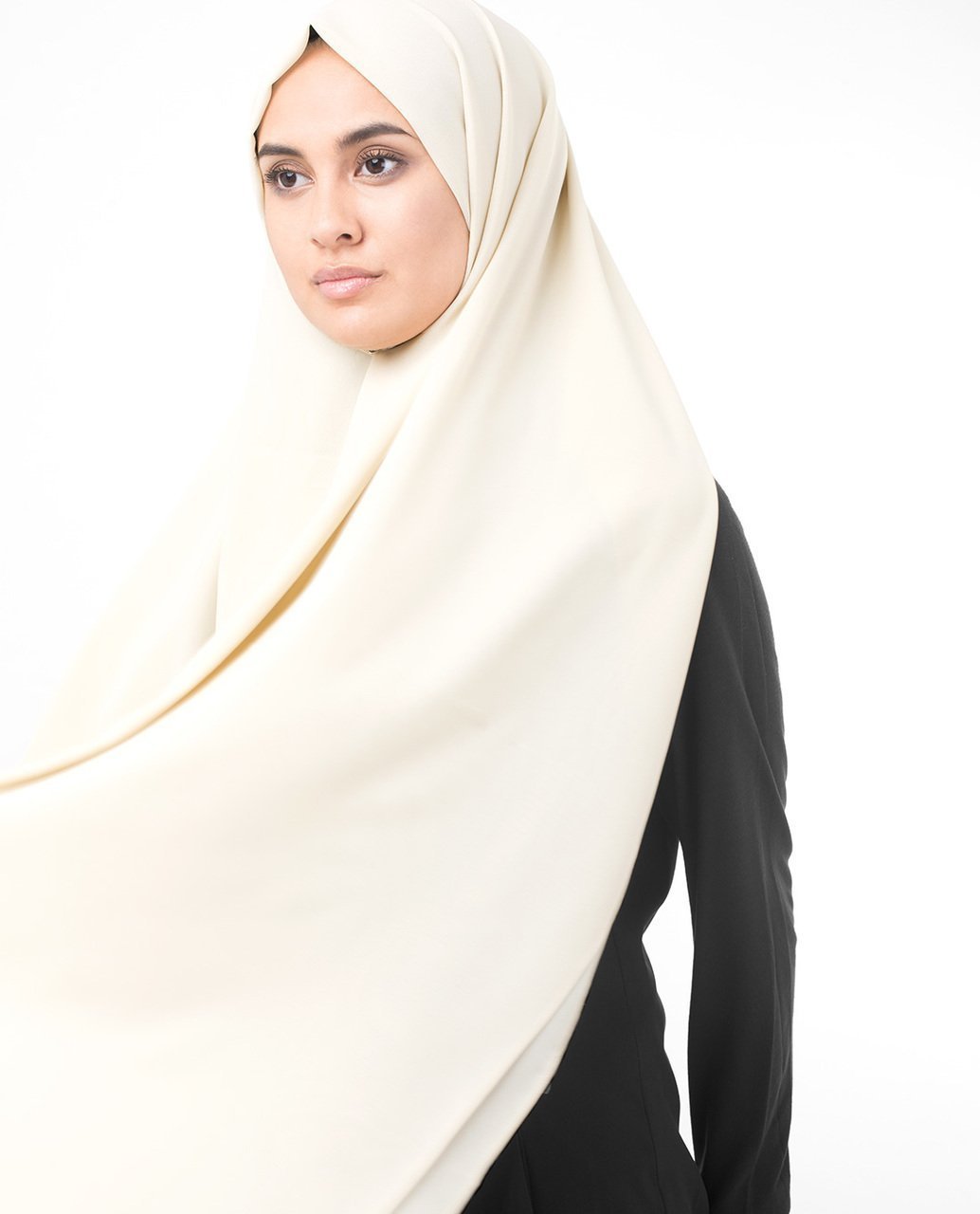Fog Beige Poly Georgette Scarf Regular Fog Beige