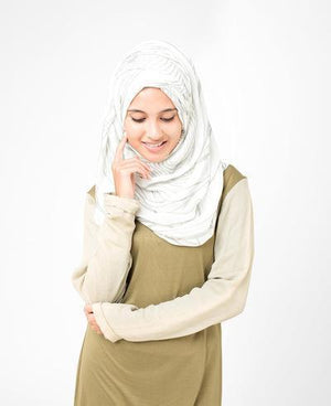 Gardenia Highrise Hijab Medium Snow White