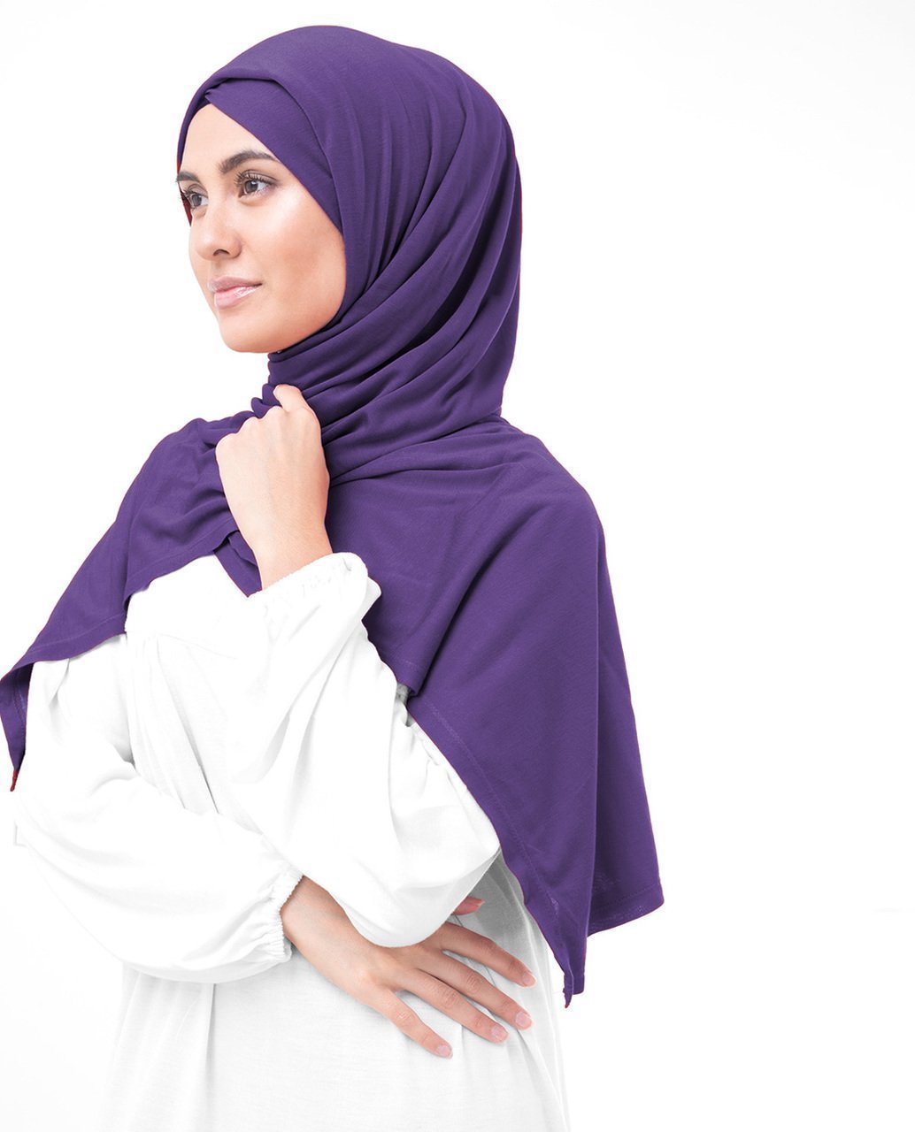 Gentian Violet Viscose Jersey Hijab Medium Gentian Violet