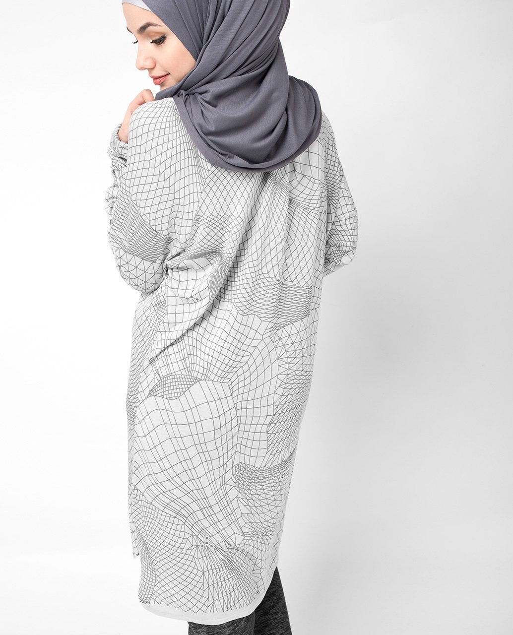 Geo Grey Top Slim