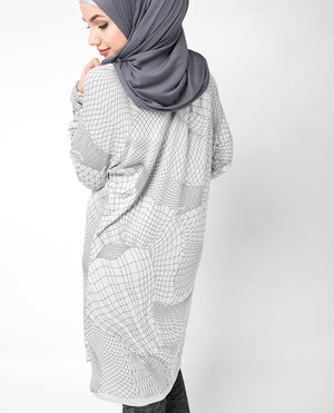 Geo Grey Top Slim