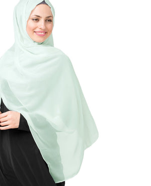 Glacier Grey Poly Chiffon Hijab Regular Glacier Grey