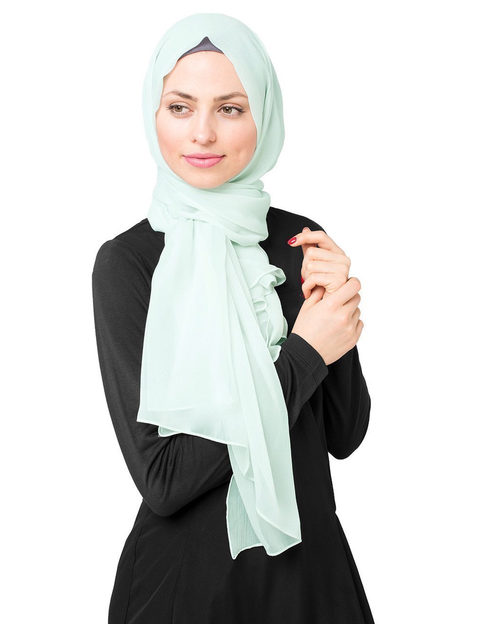 Glacier Grey Poly Chiffon Hijab Regular Glacier Grey