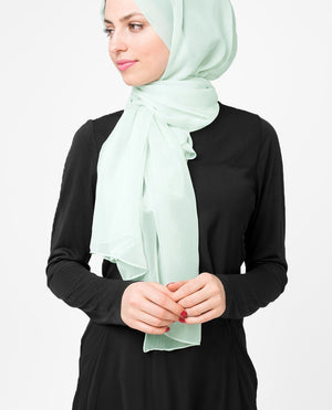 Glacier Grey Poly Chiffon Hijab Regular Glacier Grey