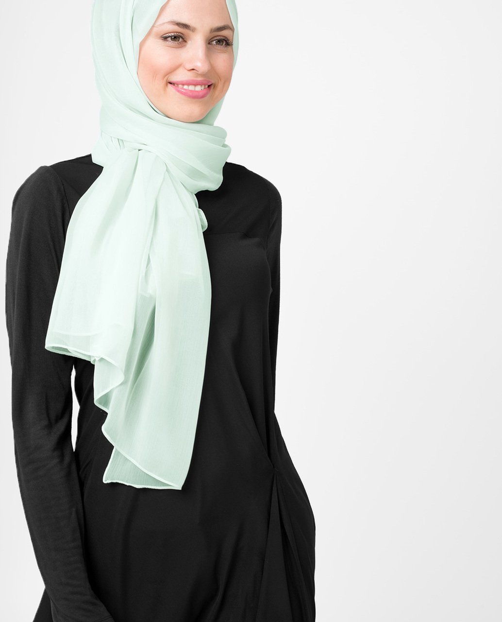 Glacier Grey Poly Chiffon Hijab Regular Glacier Grey