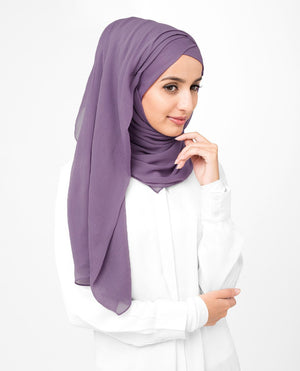 Grape Compote Poly Chiffon Hijab M Grape Compote 