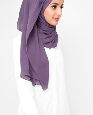 Grape Compote Poly Chiffon Hijab M Grape Compote 