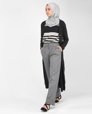 Grey classic fit trousers Slim Petite (W28 L28)