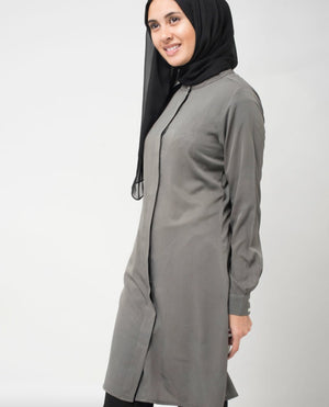 Grey Everyday Blouse Slim