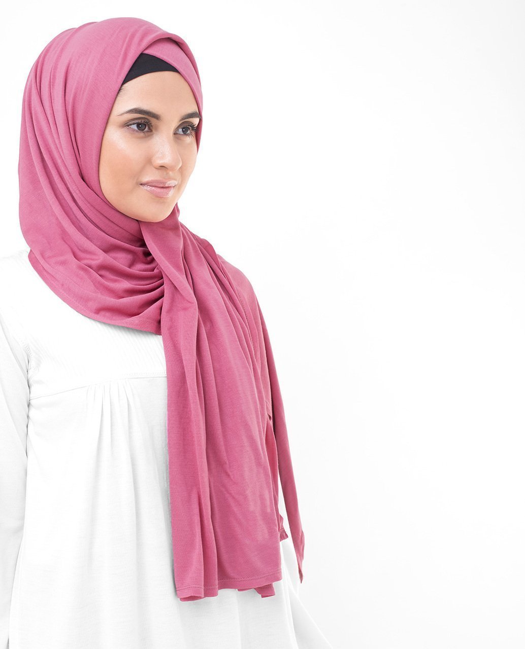 Honeysuckle Pink Viscose Jersey Hijab Medium Honeysuckle Pink 