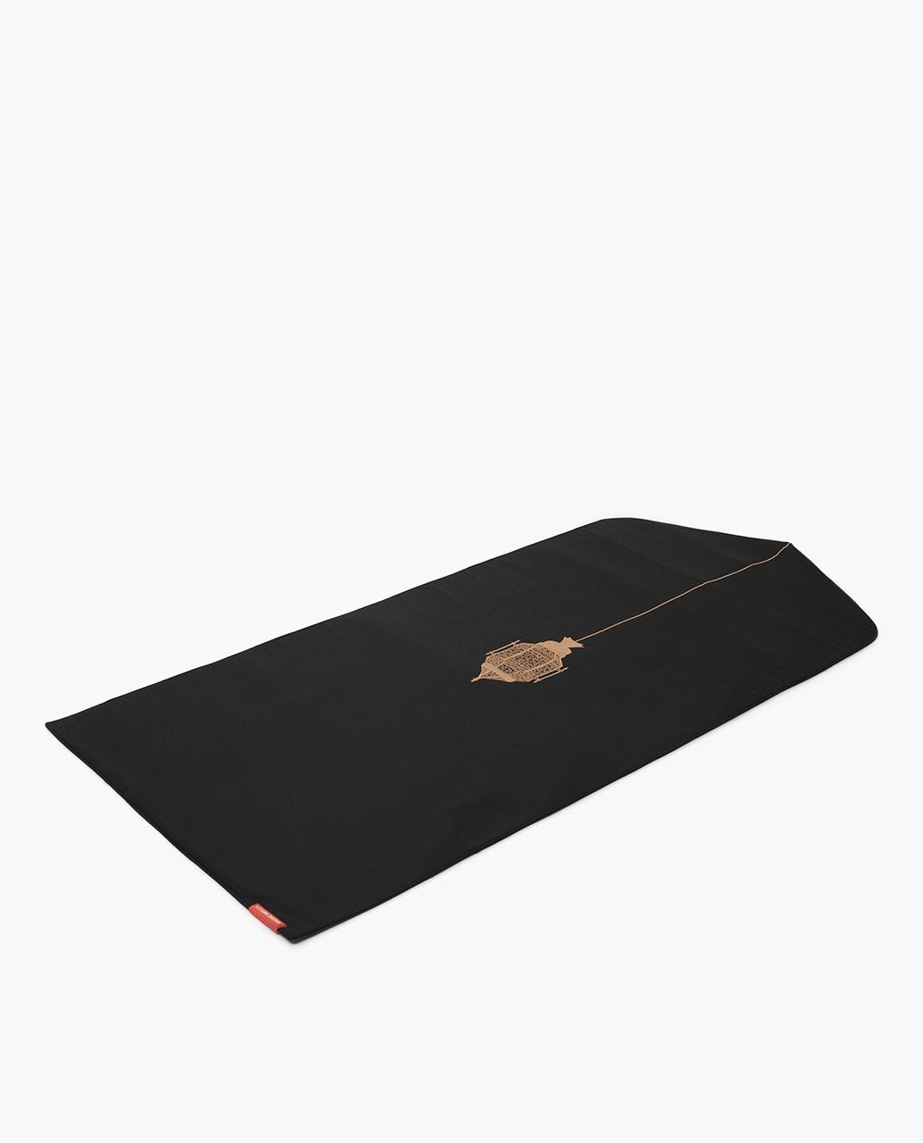 Islamic lantern Arch Shaped Muslim Prayer Mat Rug Janamaz Black