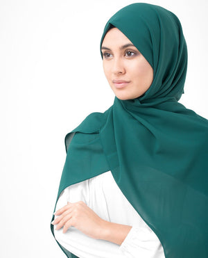 June Bug Green Poly Georgette Hijab Regular June Bug Green