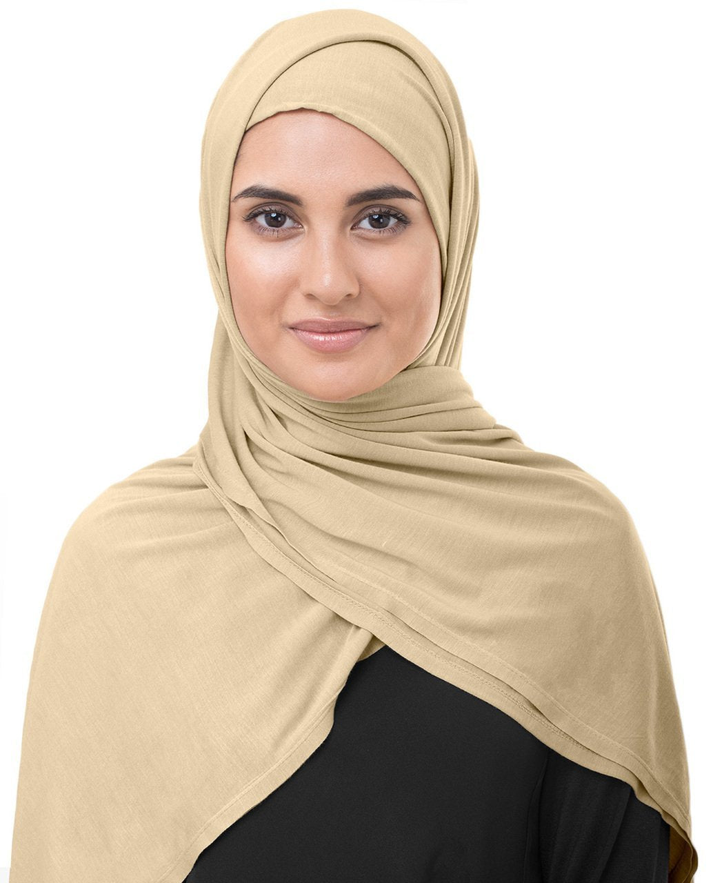 Latte Beige Viscose Jersey Hijab Regular Latte Beige