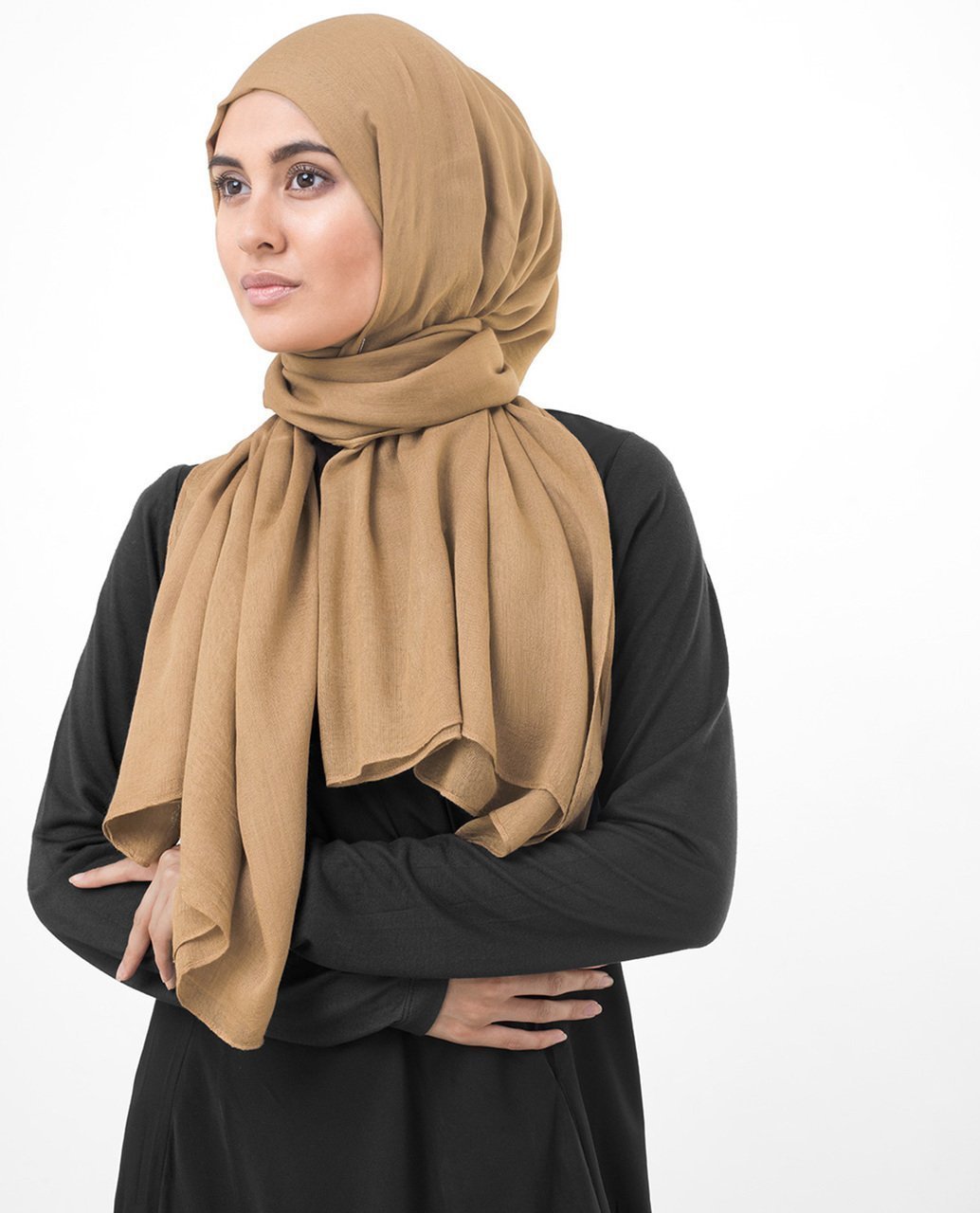 Latte Viscose Woven Hijab Regular Latte