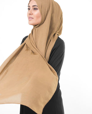 Latte Viscose Woven Hijab Regular Latte