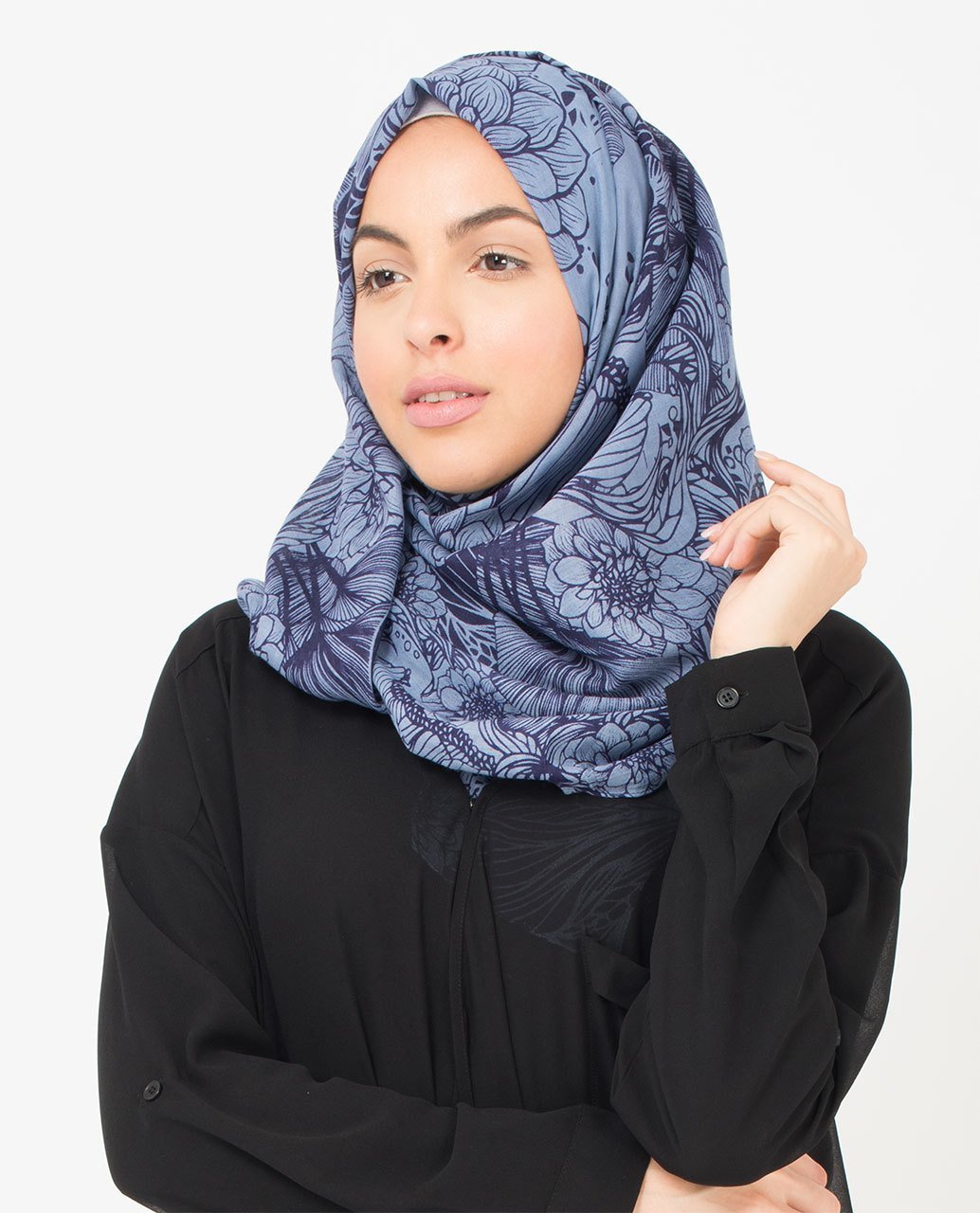 Lavender Floral Hijab Medium Lavender