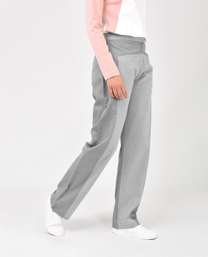 Light Grey Straight Leg Trousers Slim Petite (W28 L28)