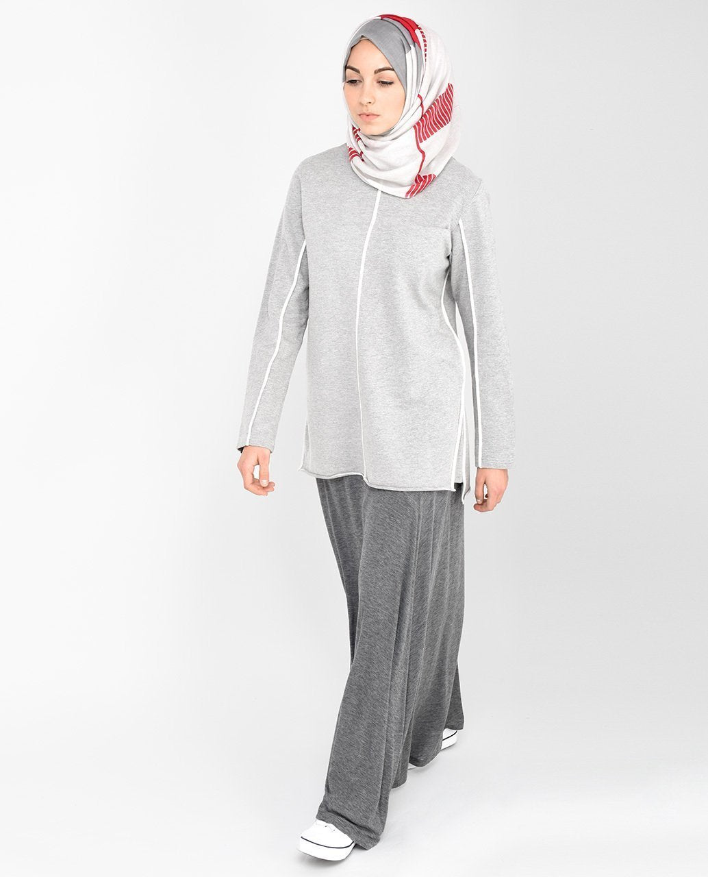 Light Grey Sweatshirt Slim