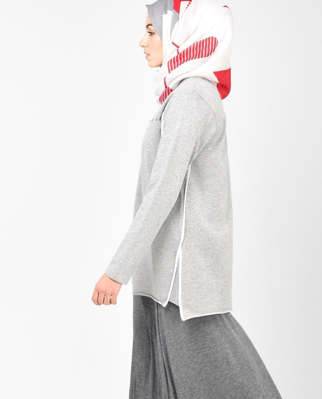 Light Grey Sweatshirt Slim