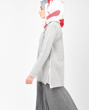 Light Grey Sweatshirt Slim