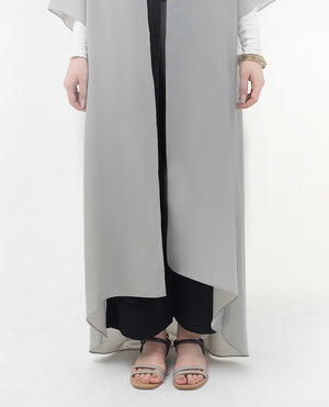 Long Sheer Ash Grey Kimono Small Petite (- 5'2") Ash Grey