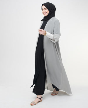 Long Sheer Ash Grey Kimono Small Petite (- 5'2") Ash Grey