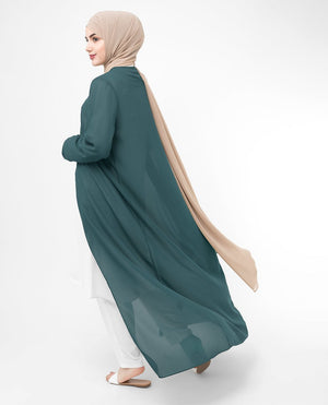 Long Sheer Dark Slate Blue Outerwear Small (8-10) Regular (5'2" to 5'6") Dark Slate Blue