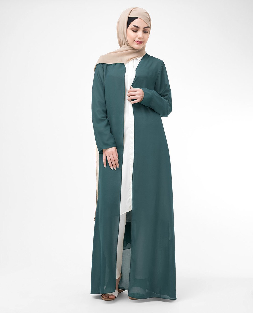 Long Sheer Dark Slate Blue Outerwear Small (8-10) Regular (5'2" to 5'6") Dark Slate Blue